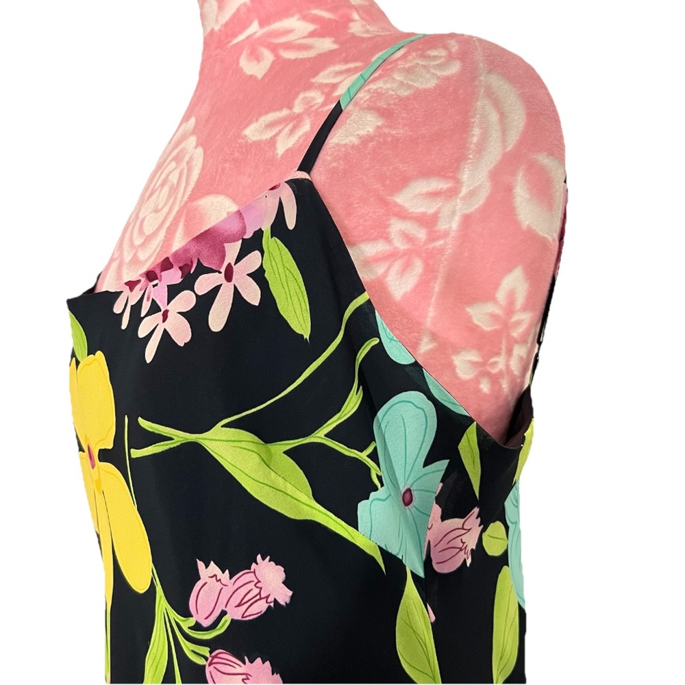 Vintage Jones New York Floral Maxi Dress Y2K 90S Asymmetrical Fairy Grunge - Picture 5 of 6